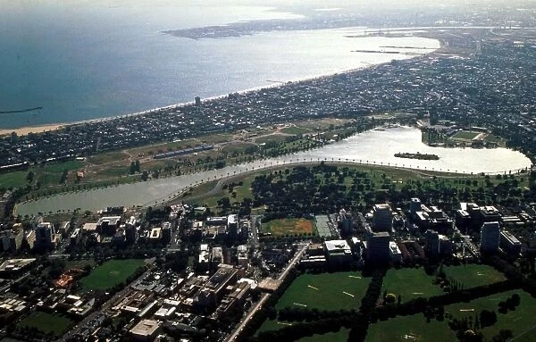 Formula One World Championship: An aerial view of the Albert Park Circuit