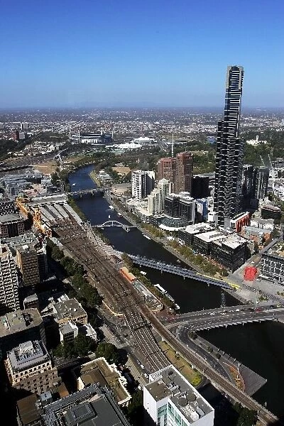 Formula One World Championship: An aerial view of the city of Melbourne