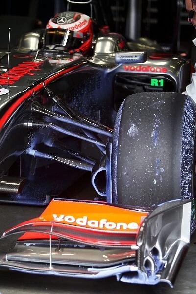 Formula One World Championship: Aero paint covered on the McLaren MP4  /  24 of Heikki Kovalainen McLaren