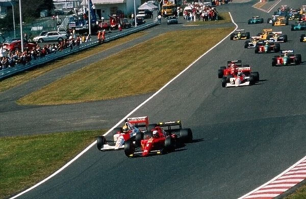 Formula One World Championship: Alain Prost Ferrari closes the door on Aytron Senna McLaren Honda