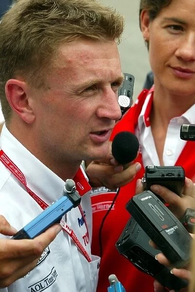Formula One World Championship: Allan McNish faces the media following Toyotas decison to not use his services for next season