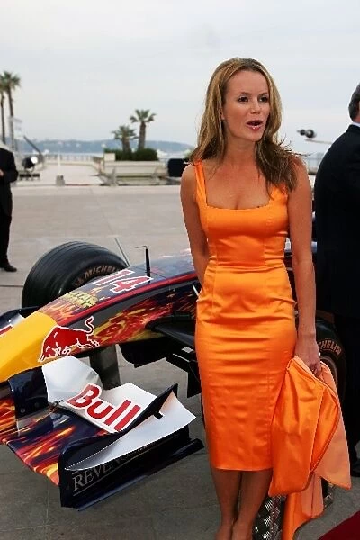 Formula One World Championship: Amanda Holden Actress arrives at the Red Bull Racing Star Wars Party