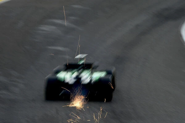 Formula One World Championship: Andre Lotterer Caterham CT05 and sparks