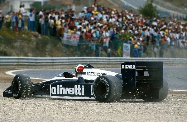 Formula One World Championship: Andrea de Cesaris leaves the track in the Brabham BT56