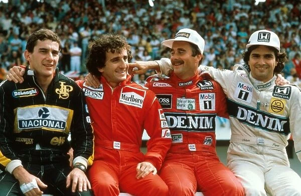 Formula One World Championship: Ayrton Senna. Alain Prost. Nigel Mansell. Nelson Piquet