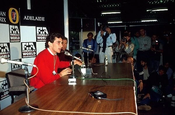 Formula One World Championship: Ayrton Senna gave a controversial press conference before the race. It triggered a long running feud between Senna