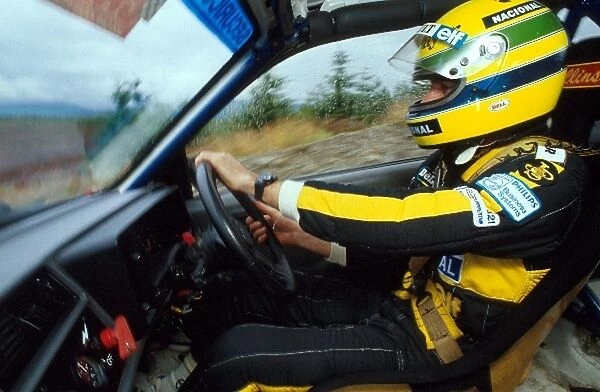 Formula One World Championship: Ayrton Senna tries his hand at rallying a Ford Sierra for a Car and Car Conversions article