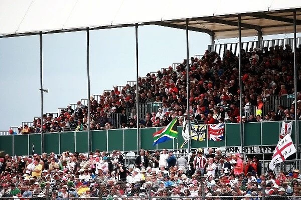 Formula One World Championship: Banners and fans in the grandstand
