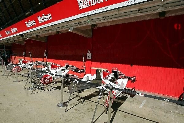 Formula One World Championship: The BAR garages are closed