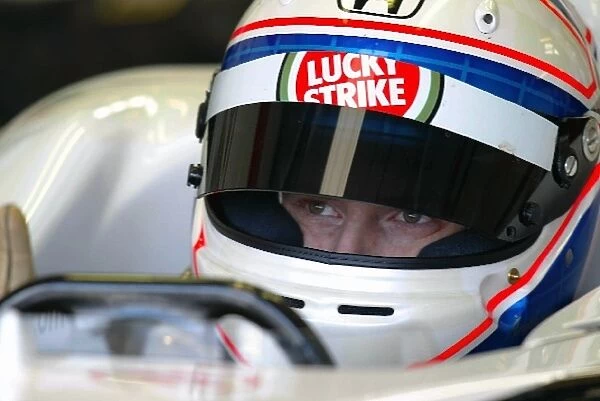 Formula One World Championship: BAR test driver Anthony Davidson was present to develop the BAR 004