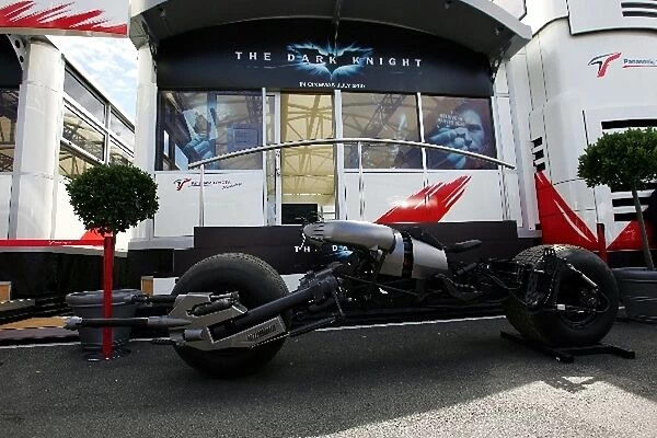 Formula One World Championship: The Bat Pod sits outside the Toyota motorhome