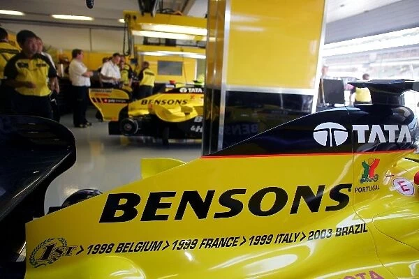 Formula One World Championship: Bensons branding on the Jordan for the last time