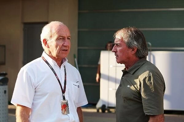 Formula One World Championship: Bernard Rey Renault F1 Team President with Jacques Laffite