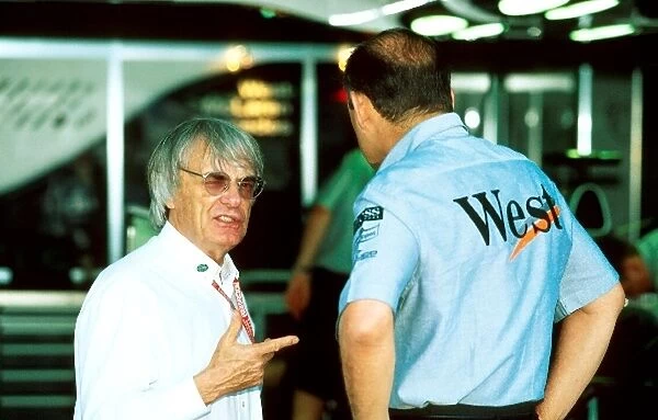 Formula One World Championship: Bernie Ecclestone F1 supremo talks to Ron Dennis, Mclaren Boss