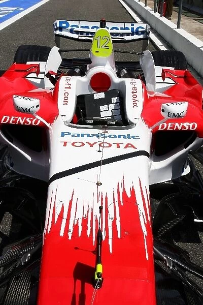 Formula One World Championship: A black band on the Toyota TF108 to honour the late Ove Andersson Toyota F1