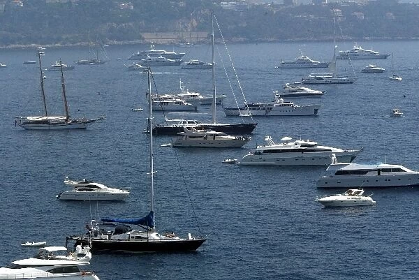 Formula One World Championship: Boats in the sea in Monaco