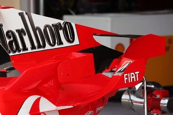 Formula One World Championship: Bodywork detail on the new Ferrari F2005
