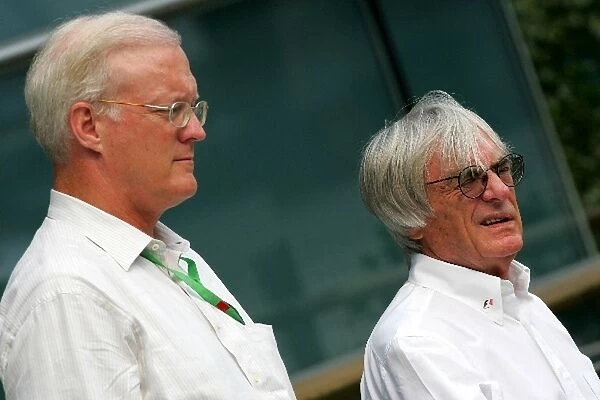 Formula One World Championship: Brian Powers Chairman of Bambino Holdings with Bernie Ecclestone F1 Supremo