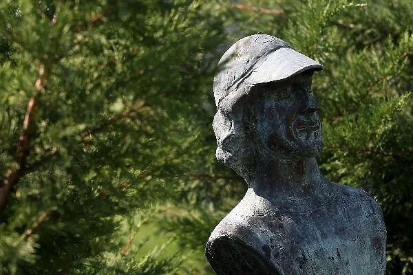 Formula One World Championship: A bronze bust of Fernando Alonso in the F1 Park of Fame