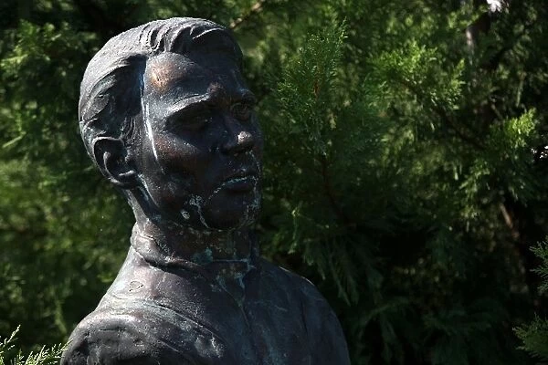Formula One World Championship: A bronze bust of Mika Hakkinen in the F1 Park of Fame