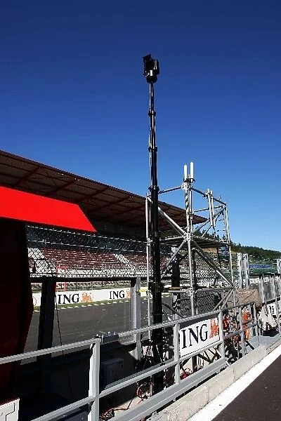 Formula One World Championship: A camera on a long monopod in the pits