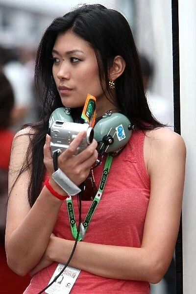 Formula One World Championship: A camerawoman from boomerang TV
