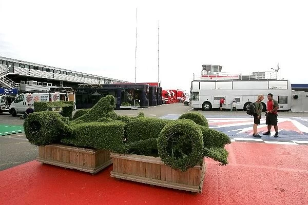 Formula One World Championship: A car bush in the paddock