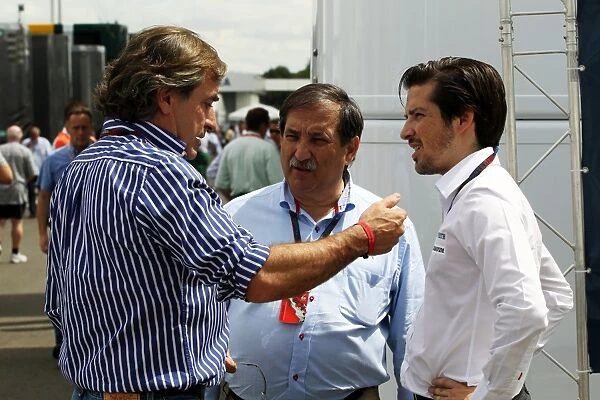 Formula One World Championship: Carlos Sainz with Jose Ramon Carabante Hispania Racing F1 Team Team Owner and Jose Carabante Aguilera Groupo