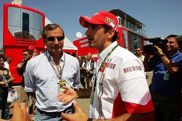 Formula One World Championship: Carlos Sainz with Marc Gene Ferrari Test Driver