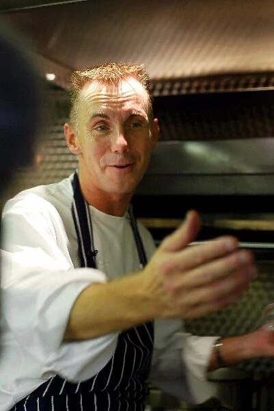 Formula One World Championship: Celebrity chef Gary Rhodes cooks a meal for the Jordan team