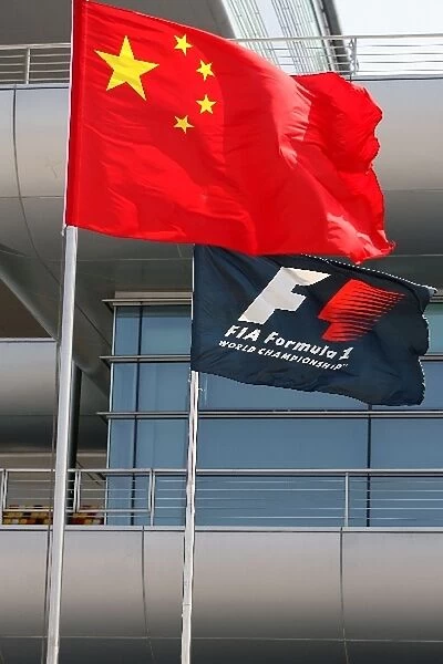 Formula One World Championship: Chinese flag and F1 flag