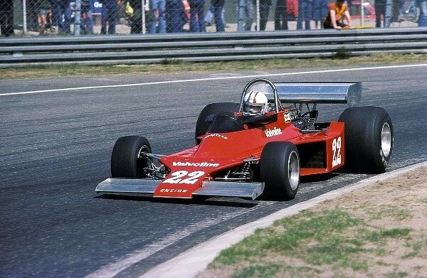 Formula One World Championship: Chris Amon Ensign N176 retired on lap 52 after suffering an accident caused by losing a wheel