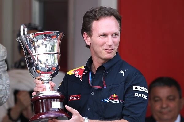 Formula One World Championship: Christian Horner Red Bull Racing Team Principal on the podium