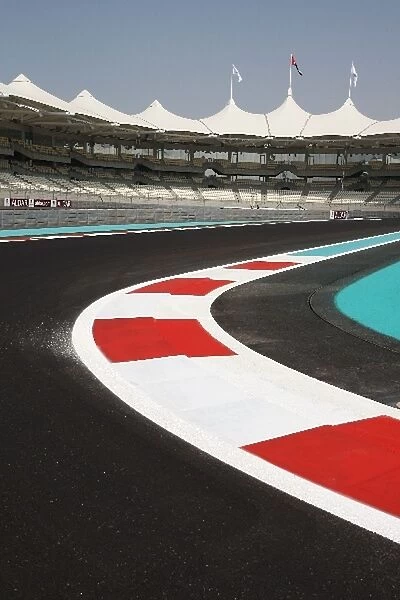 Formula One World Championship: Circuit detail and kerbs and North Grandstand
