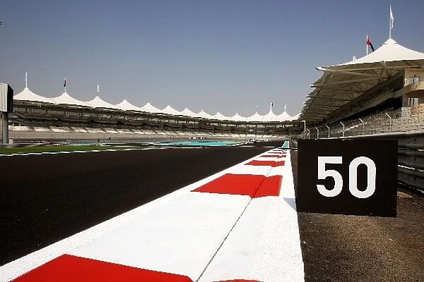 Formula One World Championship: Circuit detail and view to North Grandstand