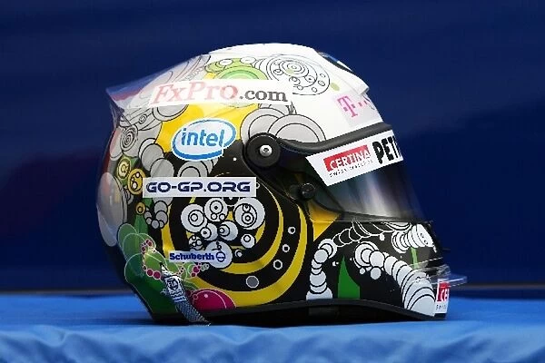 Formula One World Championship: The competition winning helmet design for Nick Heidfeld BMW Sauber F1