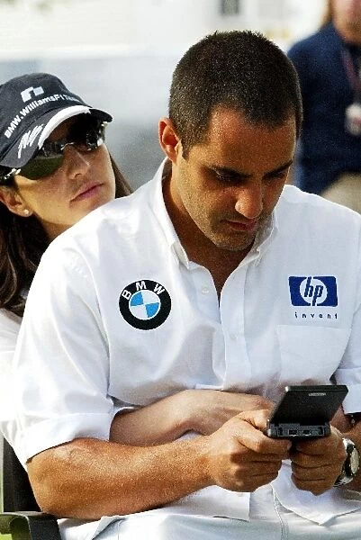 Formula One World Championship: Connie Montoya with husband Juan Pablo Montoya Williams