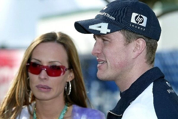 Formula One World Championship: Cora Schumacher with husband Ralf Schumacher Williams