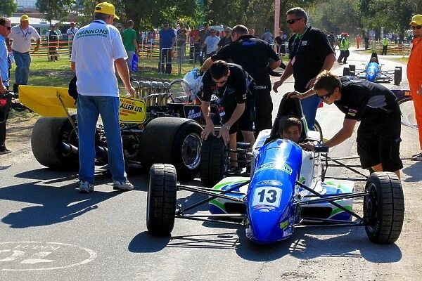 Formula One World Championship: Crash in the support paddock between an F5000 driver and a Formula Ford driver