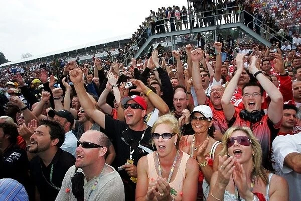 Formula One World Championship: The crowds at the podium