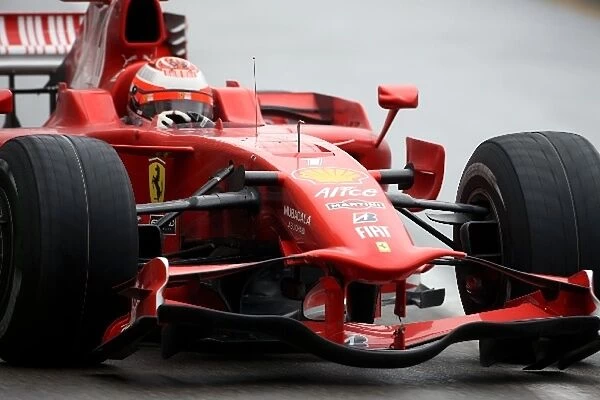 Formula One World Championship: Damaged front wing for Kimi Raikkonen Ferrari F2008