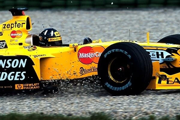 Formula One World Championship: Damon Hill Jordan 199 spins off
