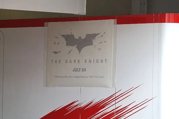 Formula One World Championship: Dark Knight branding on the Toyota back boards