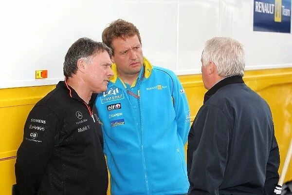 Formula One World Championship: Dave Ryan McLaren, Steve Nielson Renault and Charlie Whiting FIA Safety Delegate
