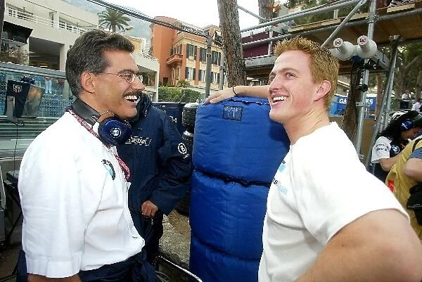 Formula One World Championship: Dr. Mario Theisson and Ralf Schumacher BMW Williams FW23