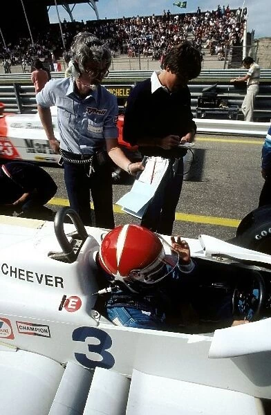 Formula One World Championship: Eddie Cheever Tyrrell 011 crashed out of the race on lap forty-seven when his suspension broke
