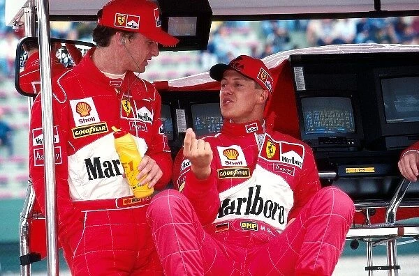 Formula One World Championship: Eddie Irvine Ferrari and Michael Schumacher Ferrari