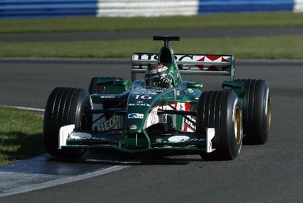 Formula One World Championship: Eddie Irvine puts the Jaguar R3 through its paces for the final time before heading off to the first Grand Prix