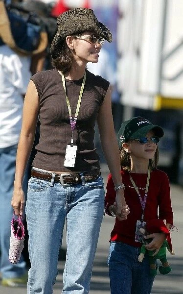 Formula One World Championship: Eddie Irvines ex girlfriend accompanies their daughter Zoe who is attending her first GP