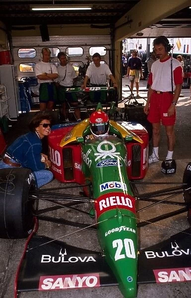 Formula One World Championship: Emanuele Pirro Benetton B188 with John Walton